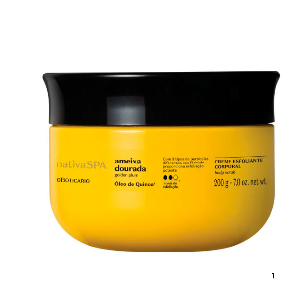 O Boticário Nativa Spa Esfoliante Corporal em Creme Ameixa Dourada 200g
