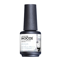Verniz Gel Maria Estrela Prata Holográfico 15ml - Inocos
