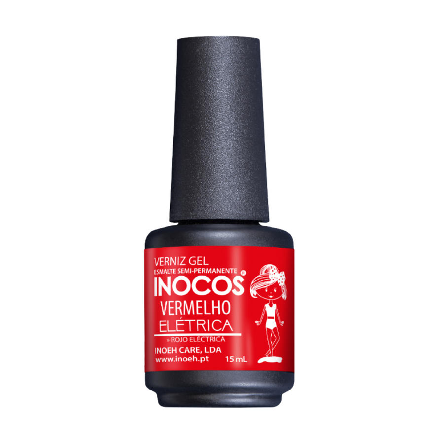 Verniz Gel Maria Vermelho Elétrica 15ml - Inocos