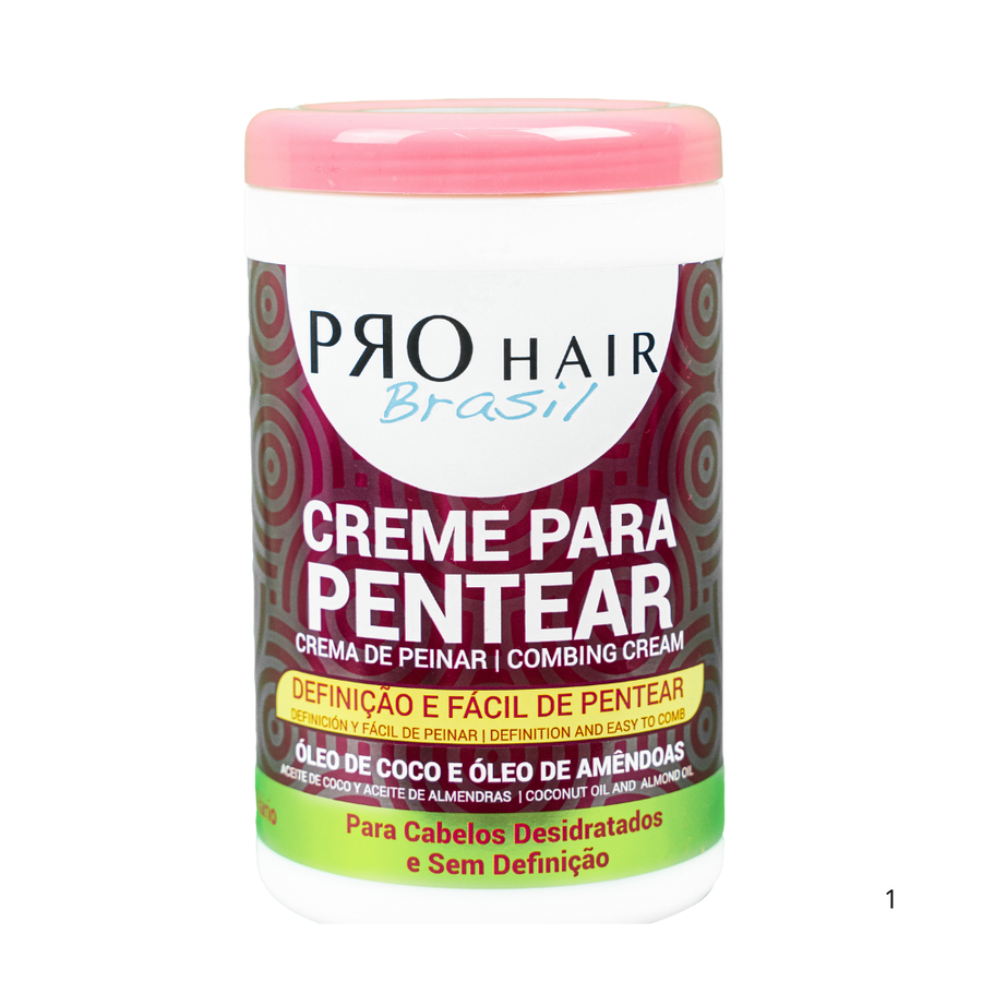 Creme de Pentear com Óleo de Coco e Amêndoas 1Kg - Pro Hair Brasil