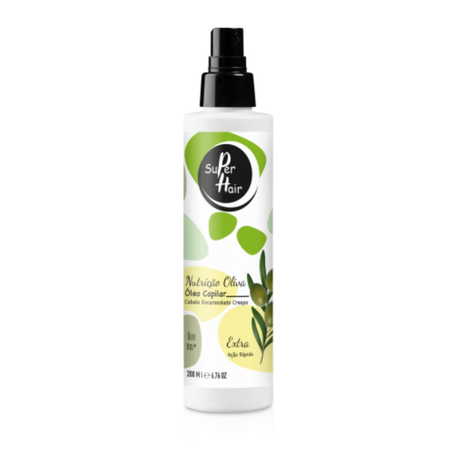 Óleo Nutrição Oliva Cabelo Encaracolado Crespo 200ml - Real Natura