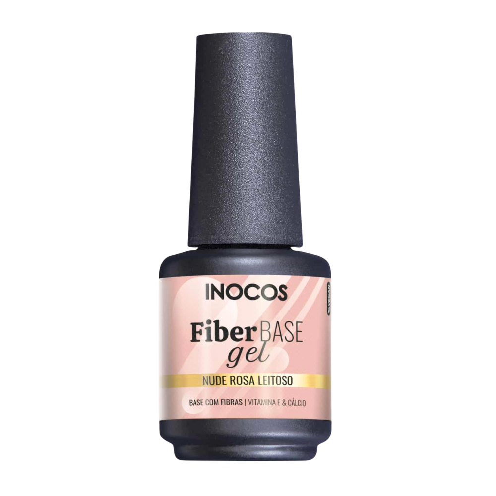 Fiber Base Cover Gel Polish Nude Milky Pink 15ml-Inocos