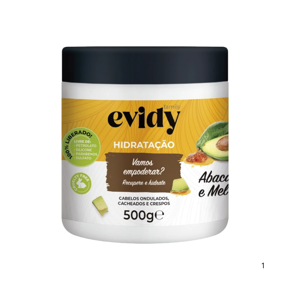 Ricky Parodi -Mascara Capilar Evidy  Abacate E mel 500gr
