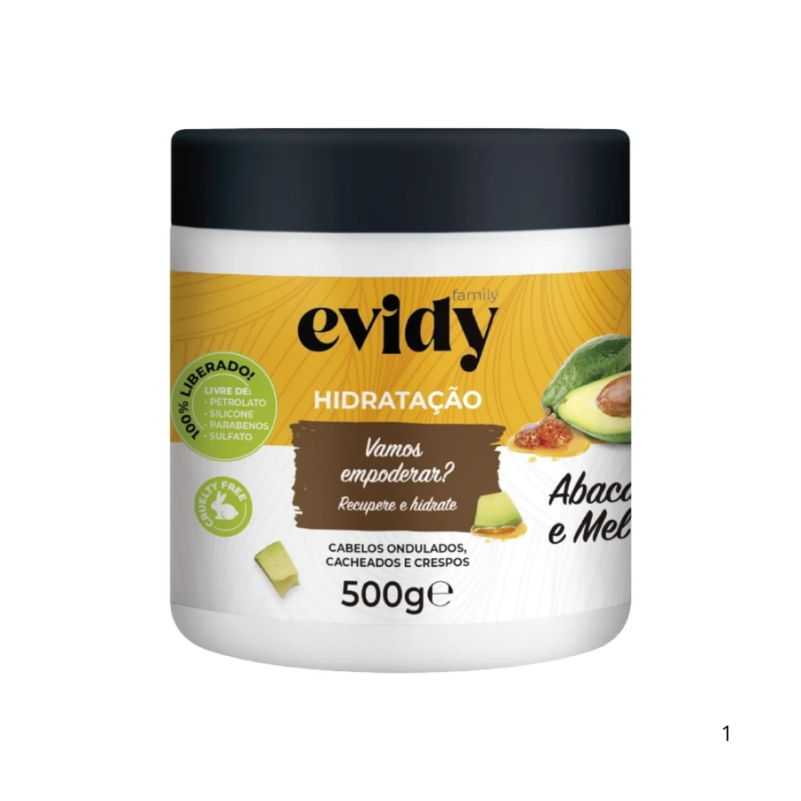 Ricky Parodi -Mascara Capilar Evidy  Abacate E mel 500gr
