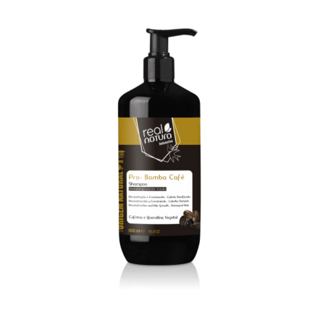 Real Natura Shampoo Sem Sal Pro-reparação Bomba Cafe 500ml