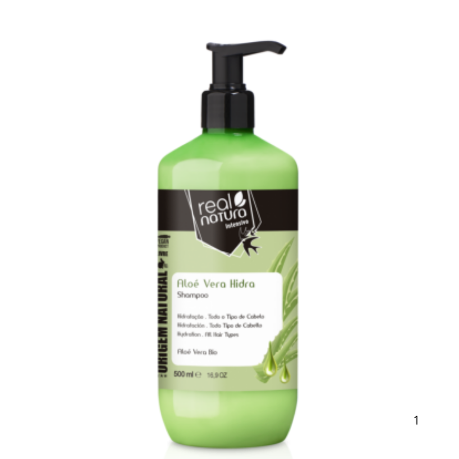 Shampoo Sem Sal Aloe Vera Hidra 500ml - Real Natura