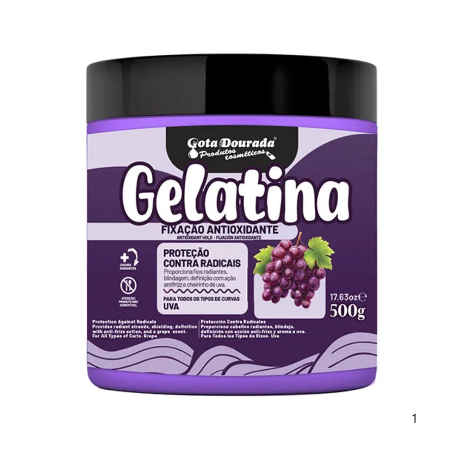 GotaDourada-Gelatina Capilar Uva-Fixaçao Antioxidante 500gr