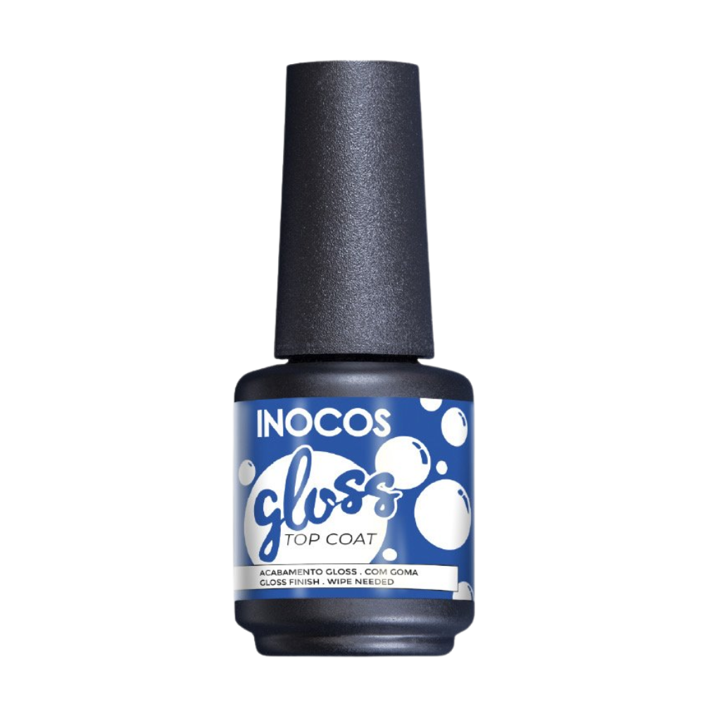 Verniz Gel Top Coat Extra Gloss 15ml - Inocos