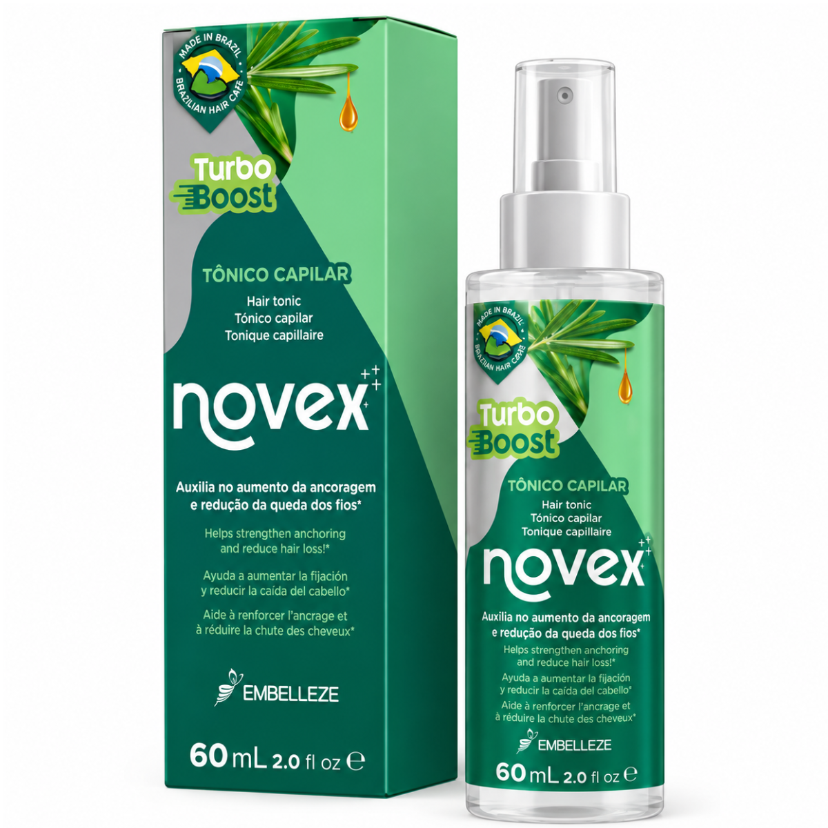 Turbo Boost Tónico Capilar Antiqueda 60ml - Novex