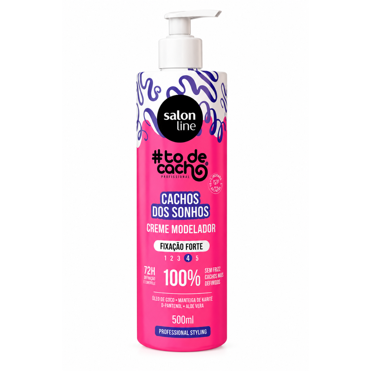 Creme Modelador #todecacho Cachos dos Sonhos Fixação Forte 500ml - Salon Line