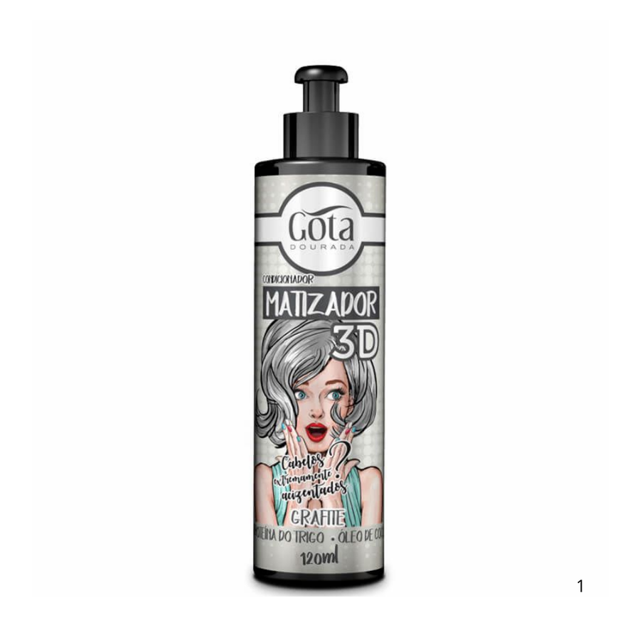 Matizador 3D  Grafite 120ml - Gota Dourada