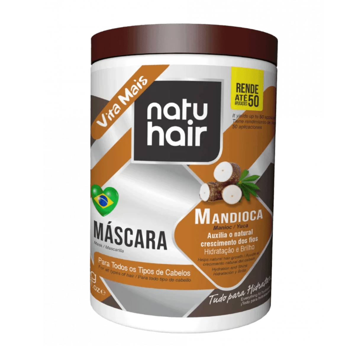 Natuhair - Máscara Mandioca 1Kg