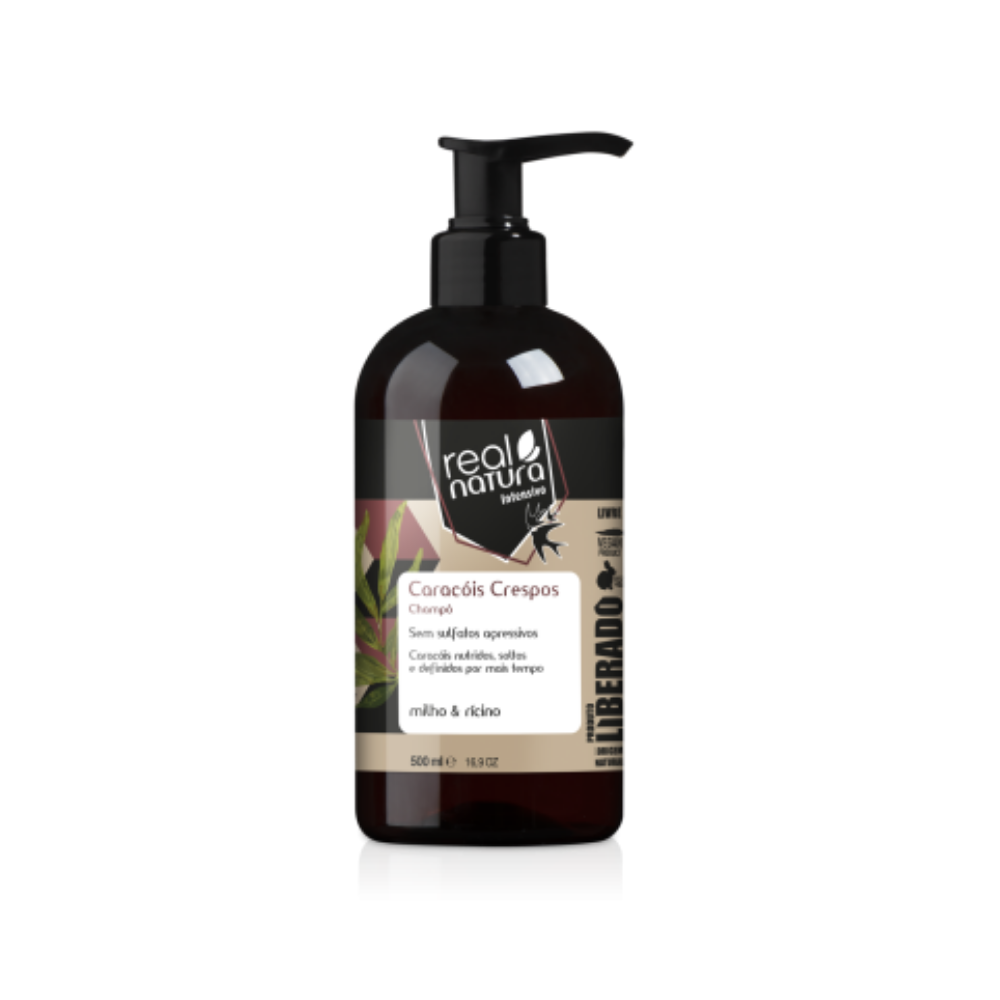 Shampoo Caracóis Crespos 500ml - Real Natura