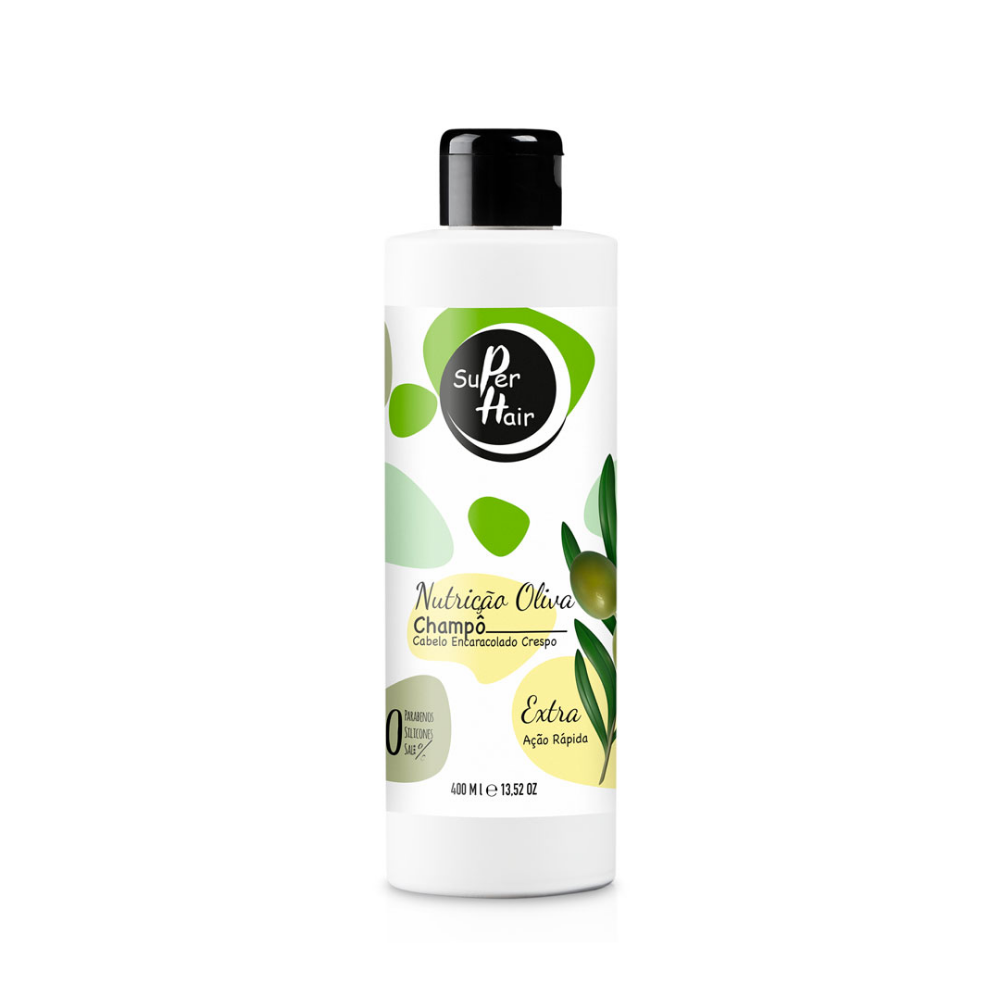 Real Natura Shampoo Nutrição Oliva Encaracolado Crespo 400ml