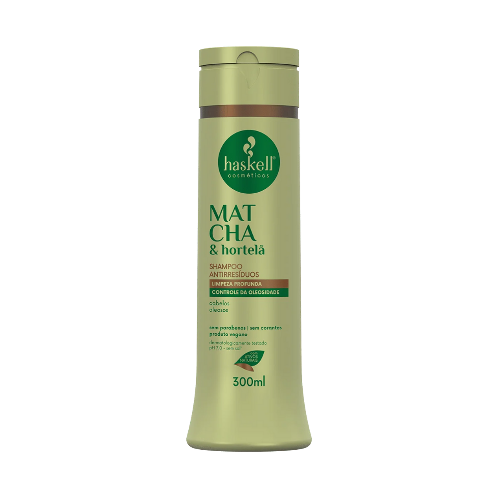 Haskell Shampoo Antirresiduos Matcha e Hortelã 300ml