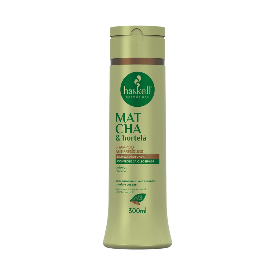 Haskell Shampoo Antirresiduos Matcha e Hortelã 300ml