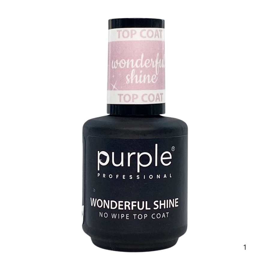 Purple Top Coat No Wipe Wonderful Shine 10ml