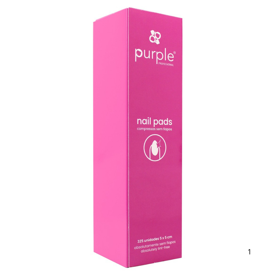 Purple - Nail Pads Compressas Sem Fiapos 325 Unidades