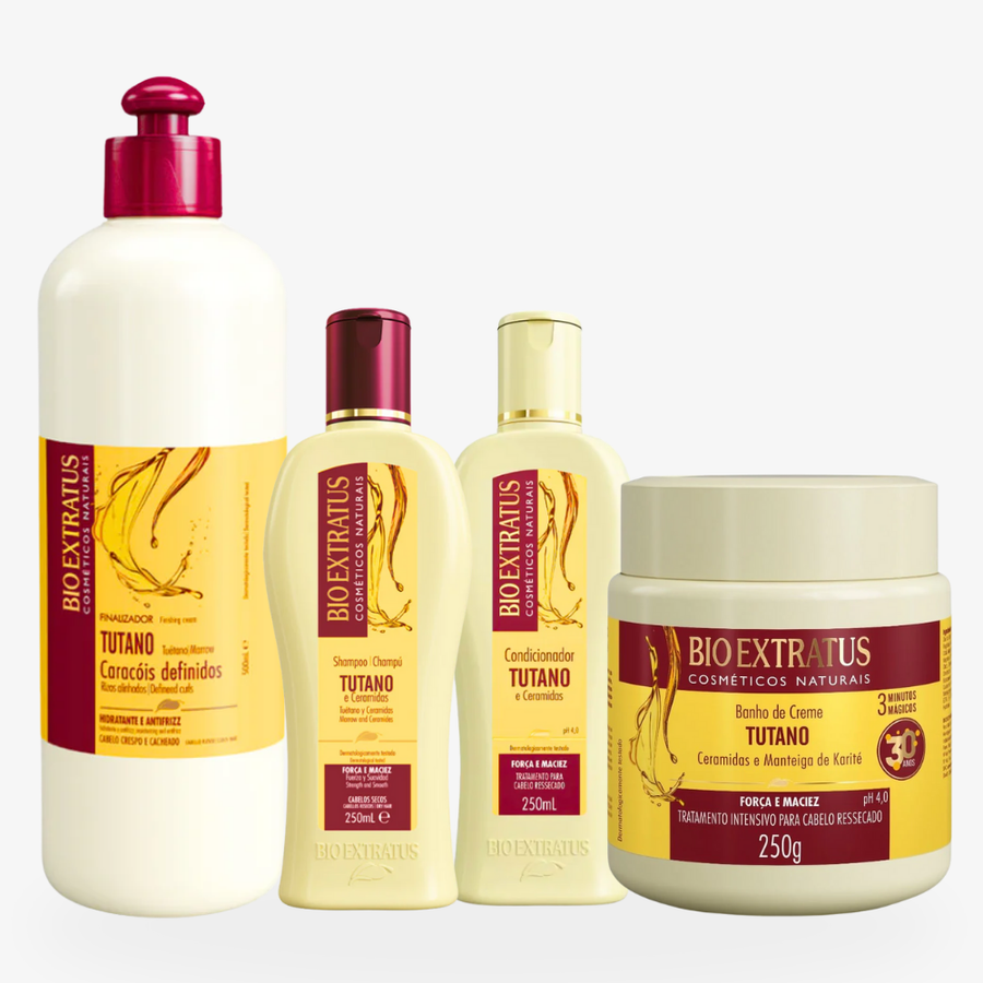 Kit Bioextratus Tutano Para Cabelos Secos que Não Respondem Mais a Hidratações Comuns