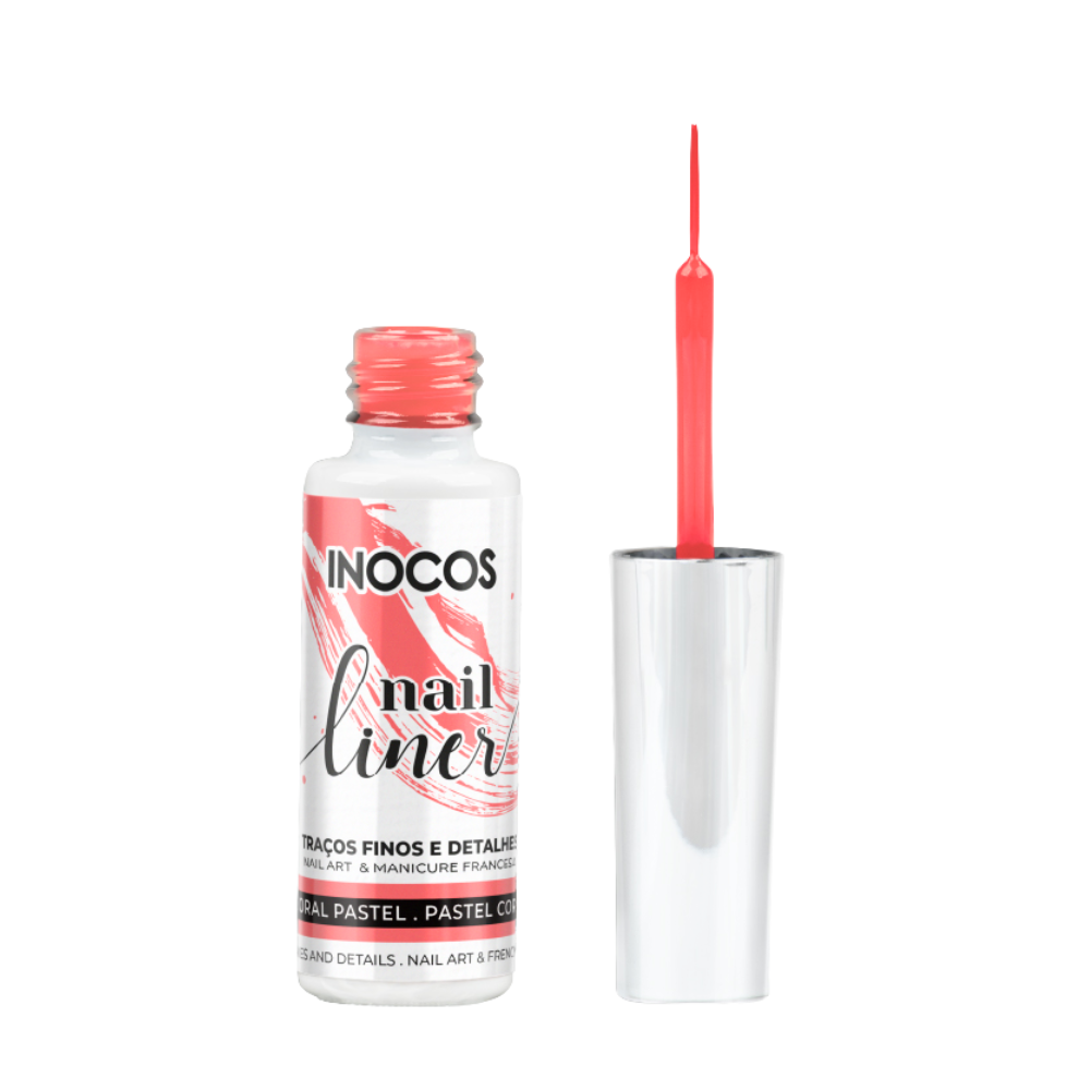 Nail Liner Coral Pastel 8ml - Inocos