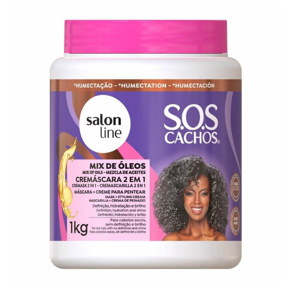 Cremascara SOS 2x1 Mix Oleos Nutritivo 1kg - Salon Line
