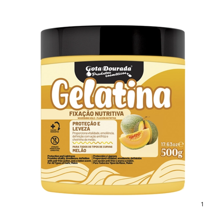 GotaDourada-Gelatina Capilar Melao -Fixaçao Nutritiva 500gr