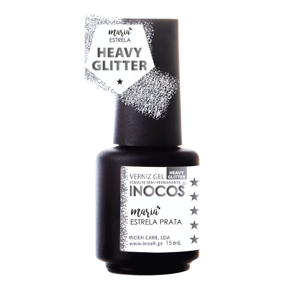 Verniz Gel Maria Estrela Prata 15ml - Inocos