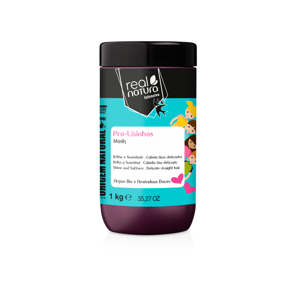 Real Natura - Máscara Sem Sal Pro-Lisinhos Anti Frizz 1KG