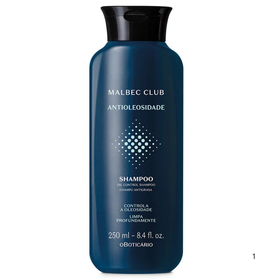 Shampoo Antioleosidade Malbec Club 250ml - O Boticário