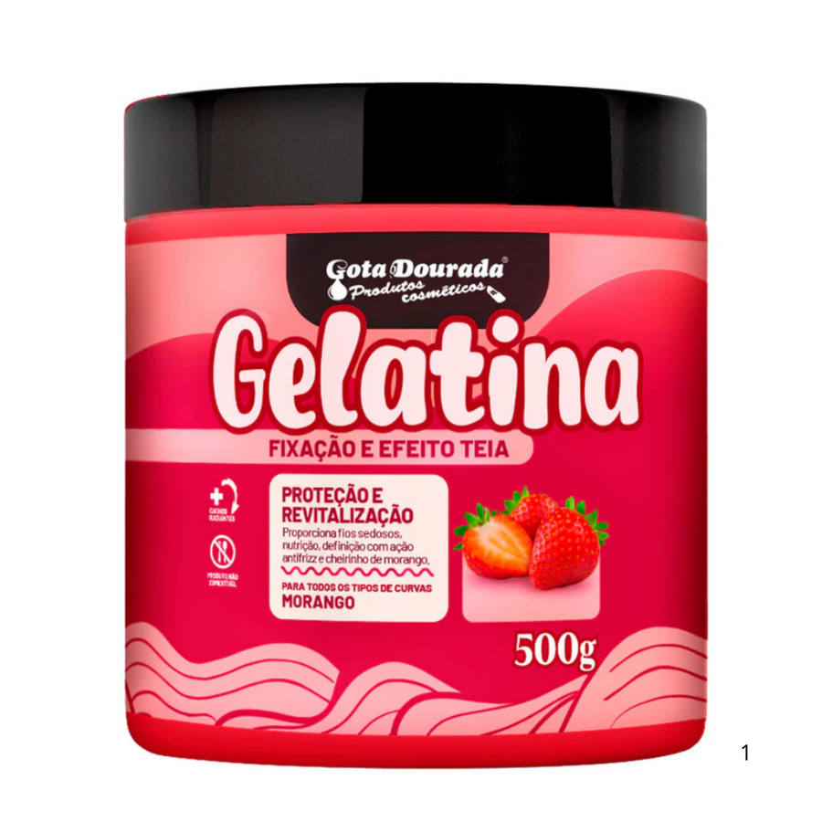 GotaDourada- Gelatina Capilar Morango-Efeito Teia 500gr