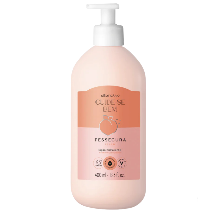 Loção Hidratante Corporal Pêssego Cuide-se Bem 400ml - O Boticário
