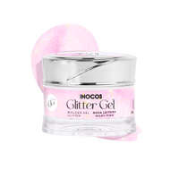 Gel Construção Glitter Gel Rosa Leitoso 30g - Inocos