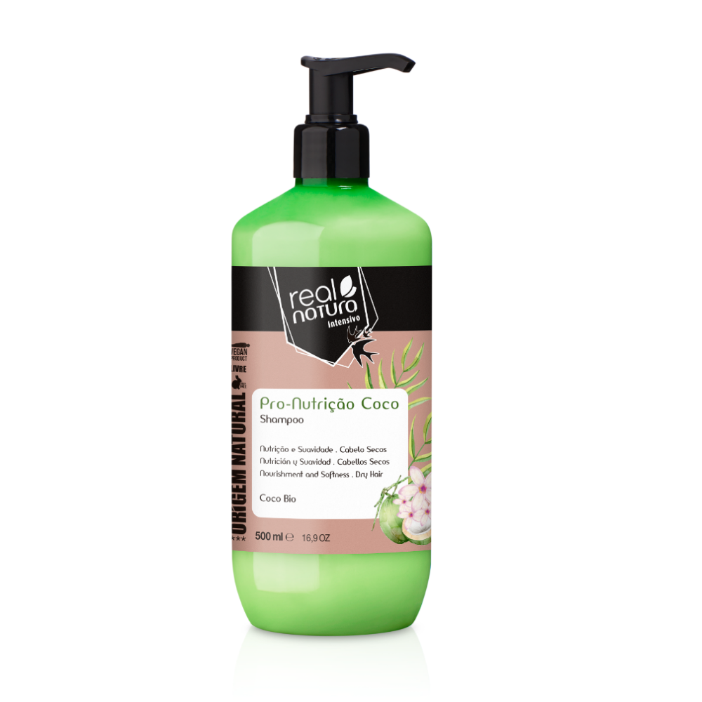Real Natura Shampoo Sem Sal Pro - Nutrição Extra Coco 500ml