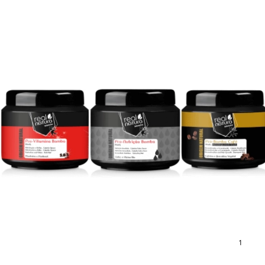 Real Natura - Kit Mini Cronograma Capilar 200ml