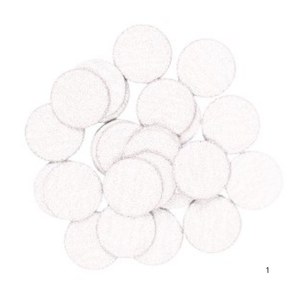 Recargas de Discos Adesivos 15mm Circulares 150 50 Unidades - Purple