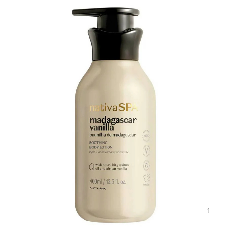 Loção Hidratante Corporal Baunilha de Madagascar Nativa Spa 400ml - O Boticário