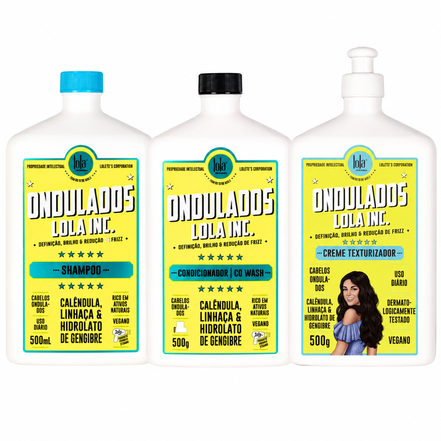Lola Kit Ondulados Completo: Cachos Sem Esforço (3 Produtos)