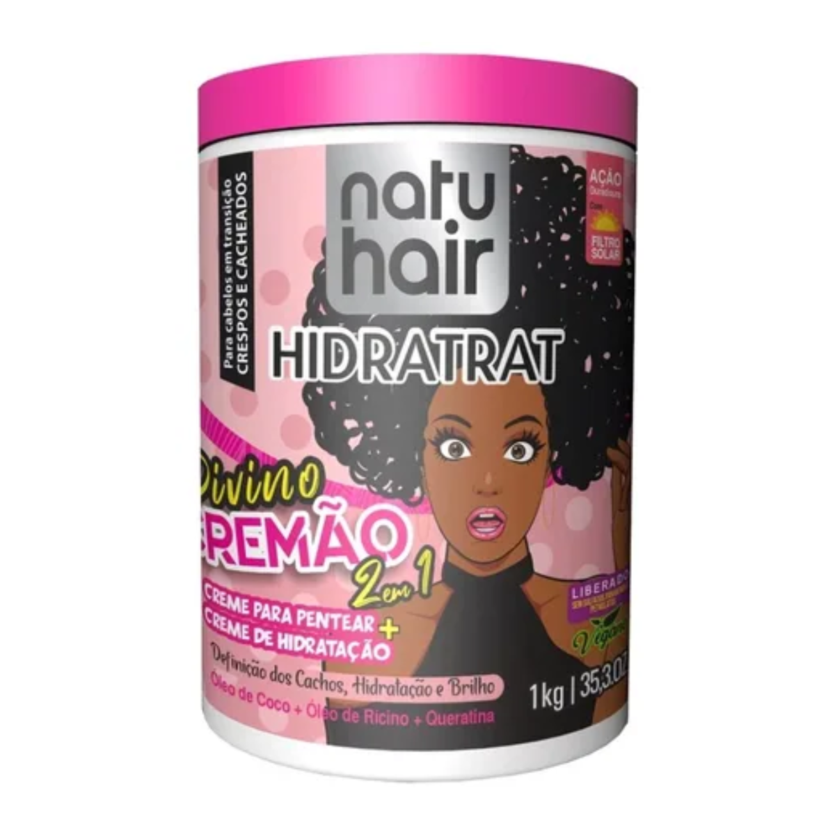 Divine 2-in-1 Styling Cream + Hydration Mask 1kg - Natuhair