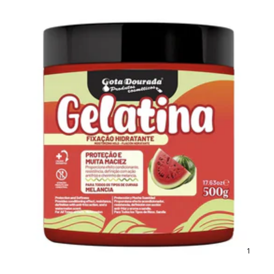 GotaDourada-Gelatina Capilar Melaçia -Fixaçao Hidratante 500gr