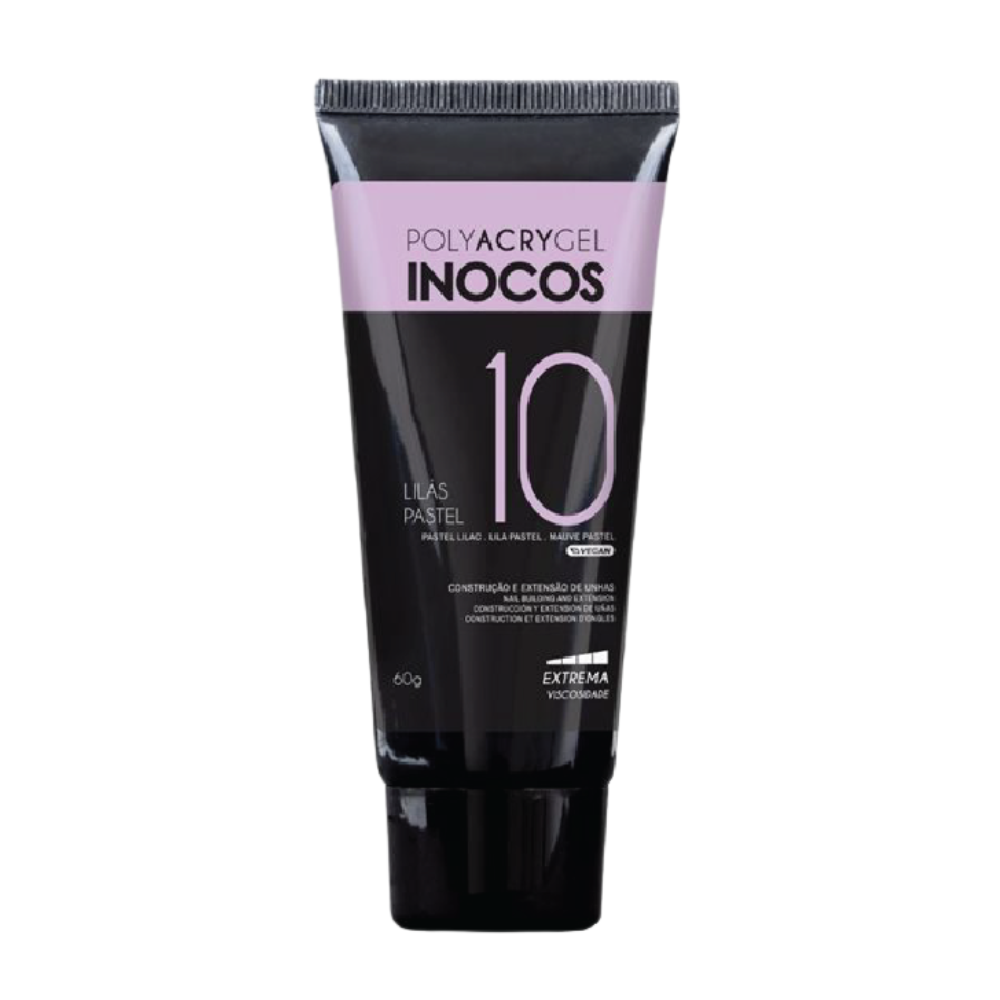 Polyacrygel Bisnaga 10 Lilás Pastel 60g - Inocos