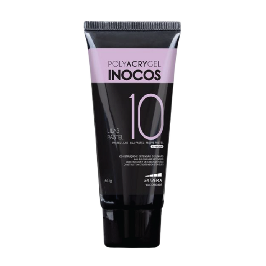 Polyacrygel Bisnaga 10 Lilás Pastel 60g - Inocos