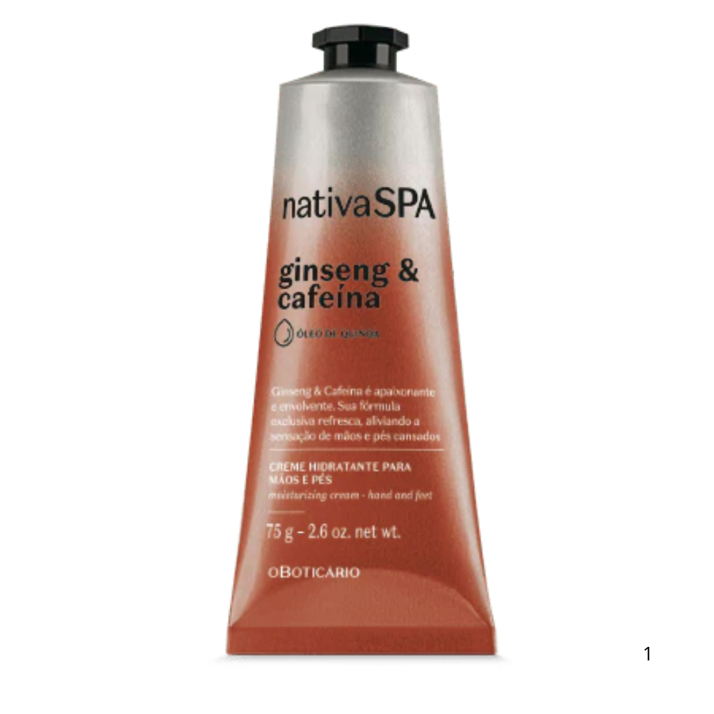 Creme Hidratante para Mãos Ginseng e Cafeína Nativa Spa 75g - O Boticário