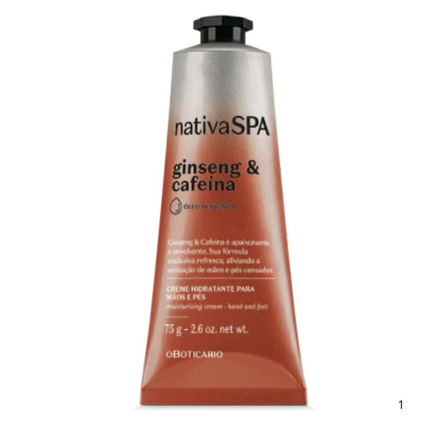 Creme Hidratante para Mãos Ginseng e Cafeína Nativa Spa 75g - O Boticário