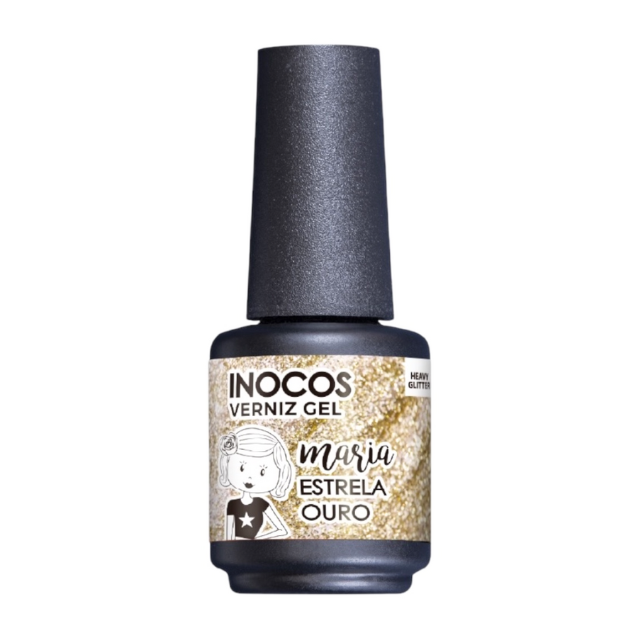 Verniz Gel Maria Estrela Ouro 15ml - Inocos