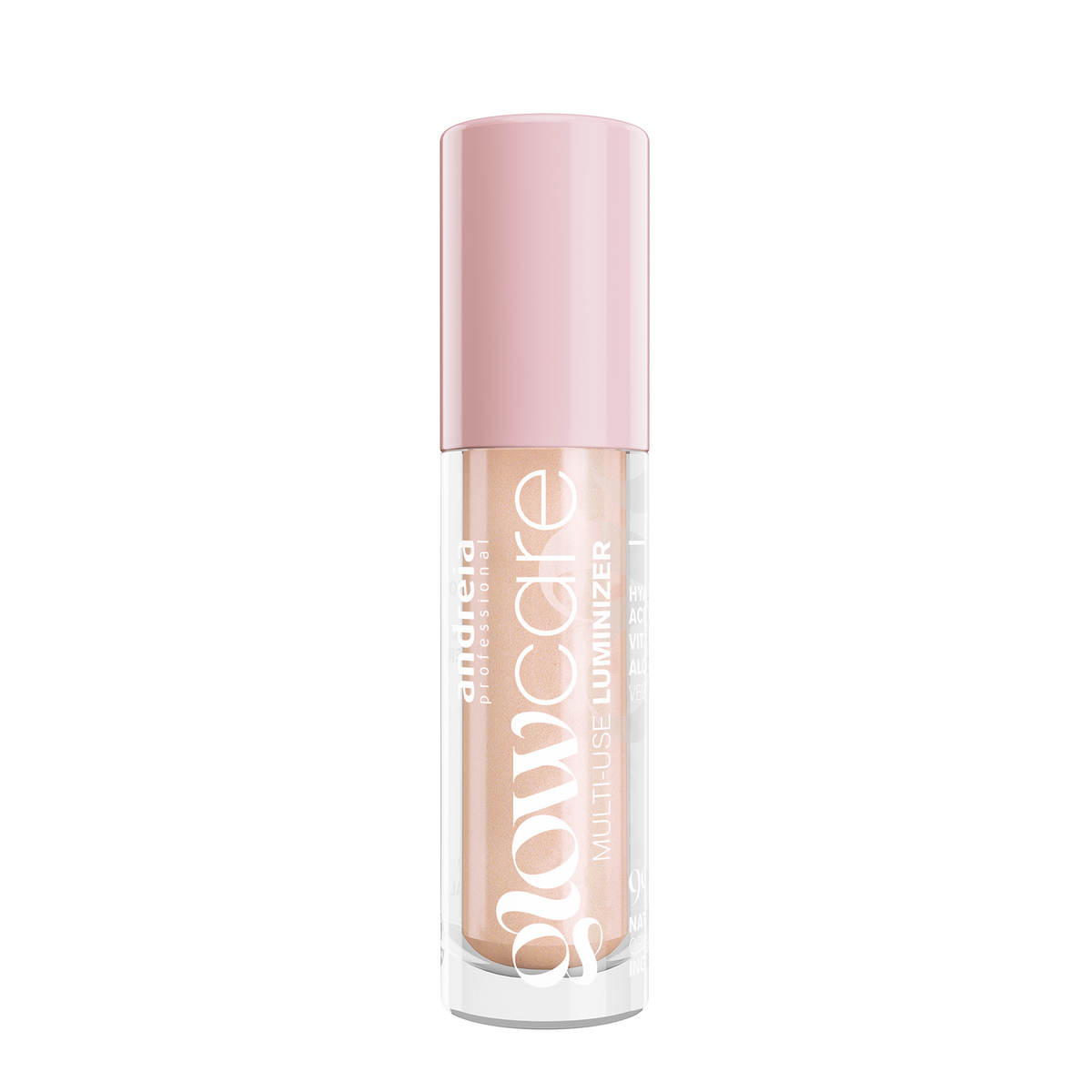 Iluminador Andreia Glow Care 03 Golden Nude 4 g — embalagem sobre fundo branco