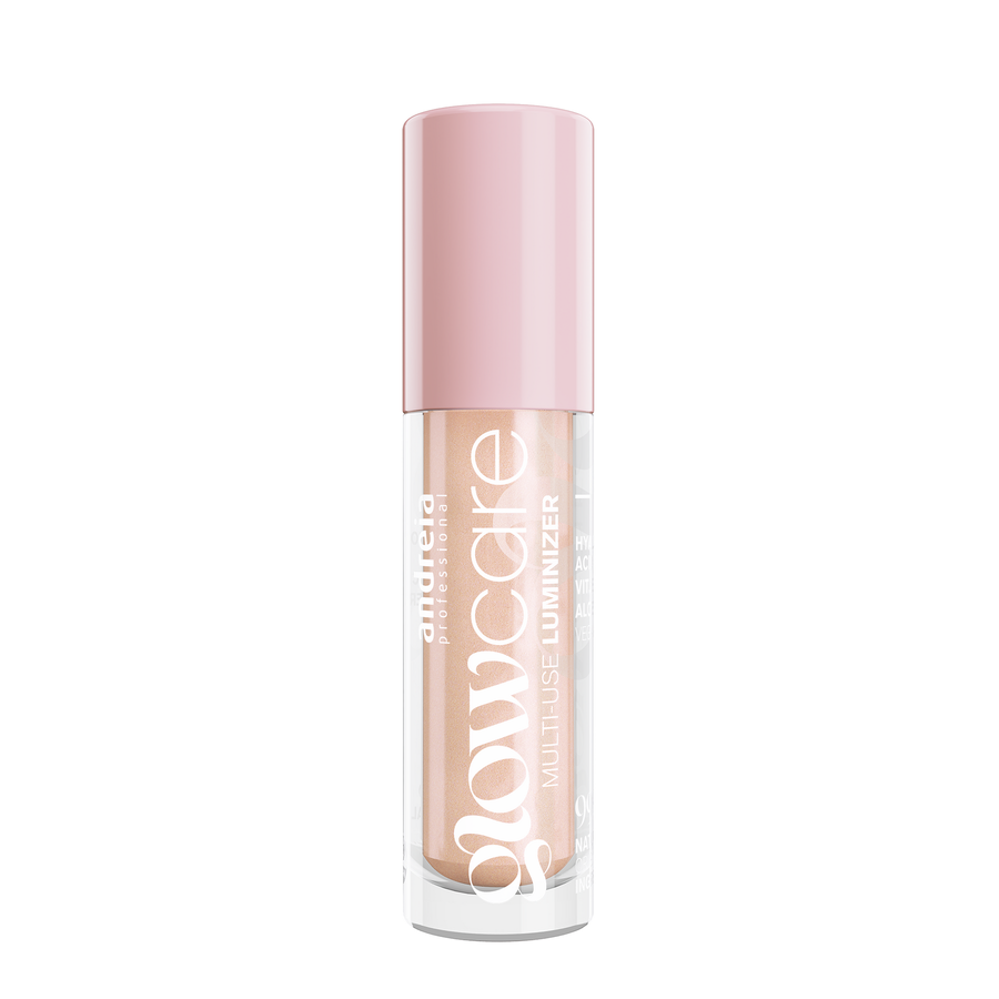 Iluminador Andreia Glow Care 03 Golden Nude 4 g — embalagem sobre fundo branco
