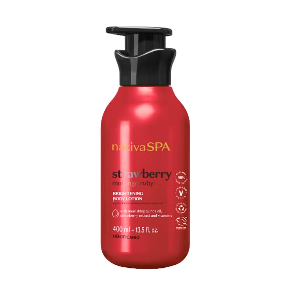 Loção Hidratante Corporal Morango Ruby Nativa Spa 400ml - O Boticário