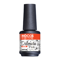 Verniz Gel Top Coat Dálmata Preto Mate 15ml - Inocos