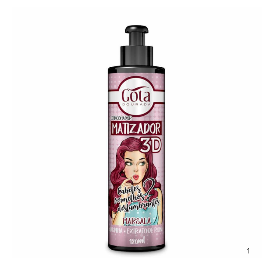 Matizador 3D Marsala 300ml - Gota Dourada