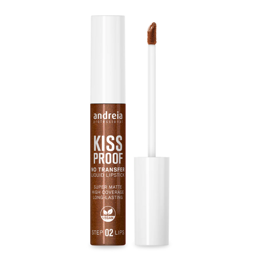 Batom Líquido KissProof Brown Glitz - Andreia